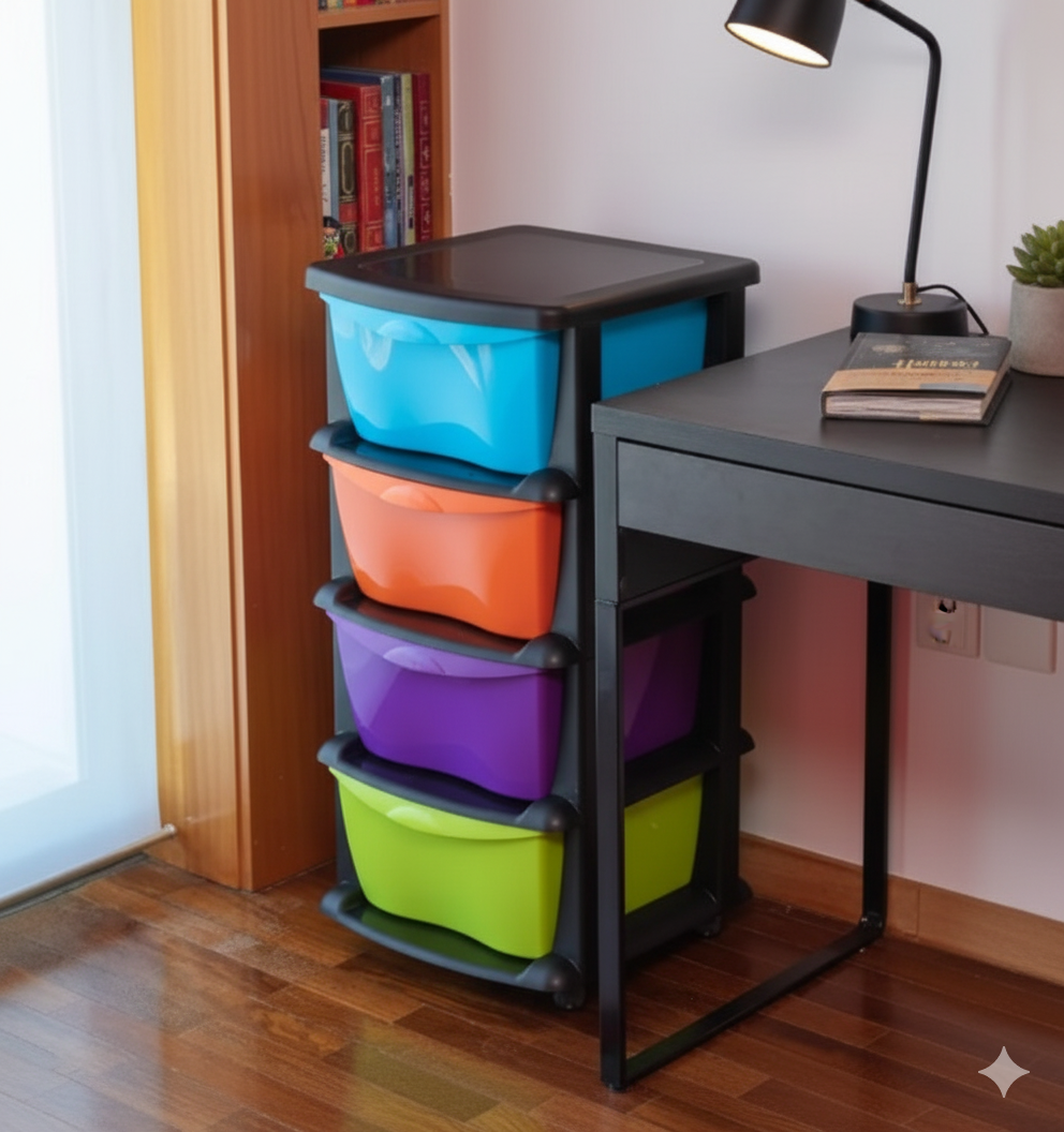 4 Layer drawer Storage toy organizer for room storage