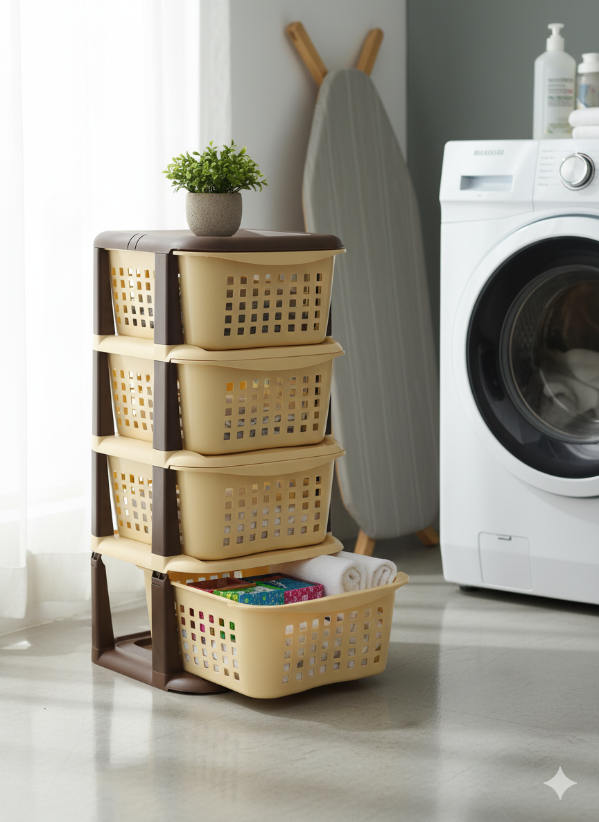 4-Layer Plastic Multipurpose Kitchen Storage Organizer
